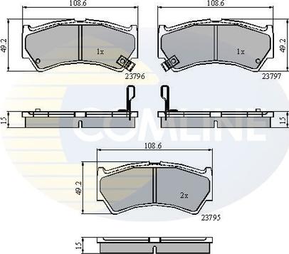 Comline CBP3883 - Kit de plaquettes de frein, frein à disque cwaw.fr