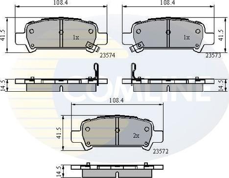 Comline CBP3882 - Kit de plaquettes de frein, frein à disque cwaw.fr