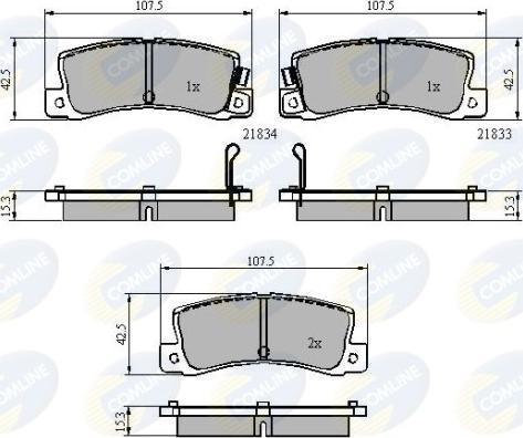 Comline CBP3839 - Kit de plaquettes de frein, frein à disque cwaw.fr