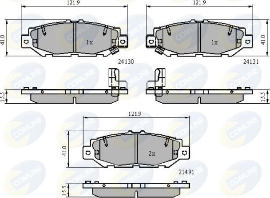 Comline CBP3835 - Kit de plaquettes de frein, frein à disque cwaw.fr