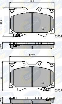 Comline CBP3831 - Kit de plaquettes de frein, frein à disque cwaw.fr