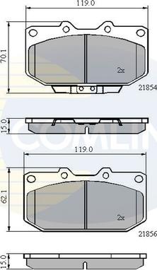 Comline CBP3829 - Kit de plaquettes de frein, frein à disque cwaw.fr