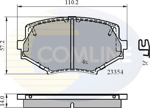 Comline CBP3820 - Kit de plaquettes de frein, frein à disque cwaw.fr