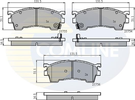 Comline CBP3823 - Kit de plaquettes de frein, frein à disque cwaw.fr