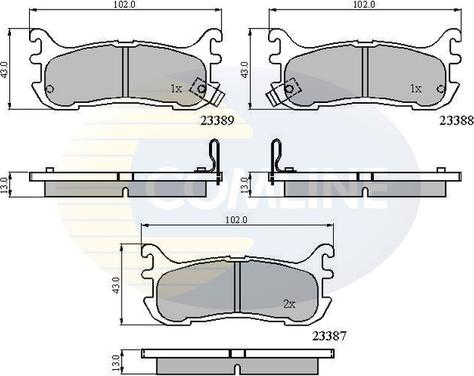 Comline CBP3822 - Kit de plaquettes de frein, frein à disque cwaw.fr