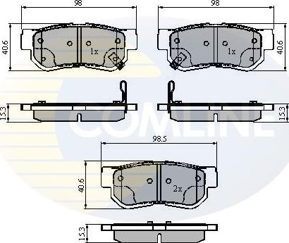 Comline CBP3879 - Kit de plaquettes de frein, frein à disque cwaw.fr