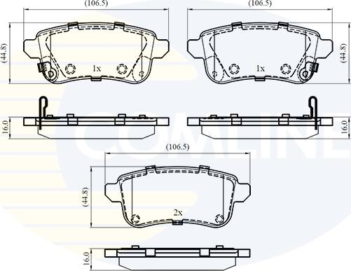 Comline CBP33494 - Kit de plaquettes de frein, frein à disque cwaw.fr