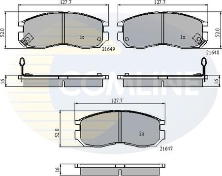 Comline CBP3363 - Kit de plaquettes de frein, frein à disque cwaw.fr