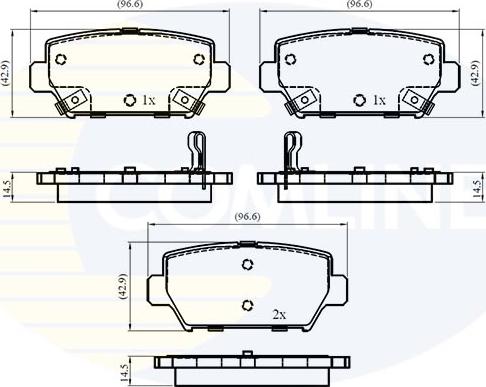 Comline CBP33004 - Kit de plaquettes de frein, frein à disque cwaw.fr