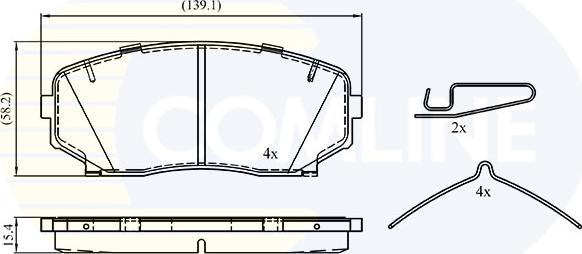 Comline CBP33003 - Kit de plaquettes de frein, frein à disque cwaw.fr