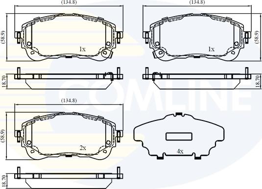 Comline CBP33072 - Kit de plaquettes de frein, frein à disque cwaw.fr