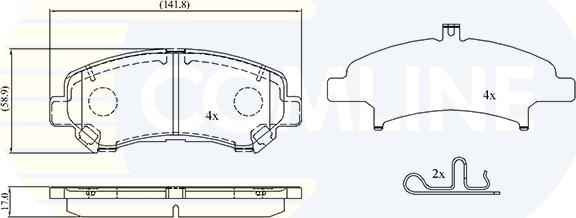 Comline CBP33810 - Kit de plaquettes de frein, frein à disque cwaw.fr