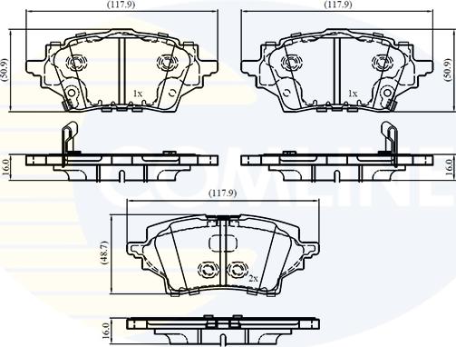 Comline CBP33299 - Kit de plaquettes de frein, frein à disque cwaw.fr