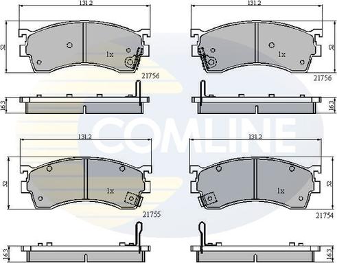 Comline CBP3326 - Kit de plaquettes de frein, frein à disque cwaw.fr