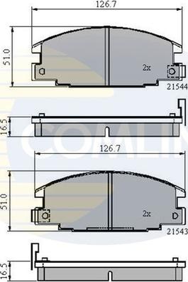 Comline CBP3322 - Kit de plaquettes de frein, frein à disque cwaw.fr