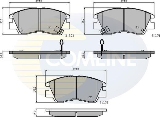 Comline CBP3295 - Kit de plaquettes de frein, frein à disque cwaw.fr