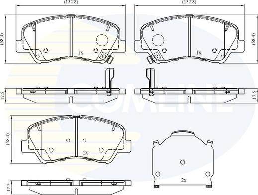 Comline CBP32493 - Kit de plaquettes de frein, frein à disque cwaw.fr