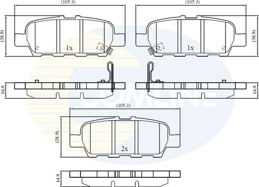 Comline CBP32445 - Kit de plaquettes de frein, frein à disque cwaw.fr