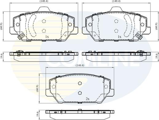 Comline CBP32440 - Kit de plaquettes de frein, frein à disque cwaw.fr