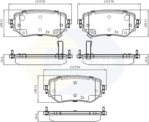 Comline CBP32458 - Kit de plaquettes de frein, frein à disque cwaw.fr