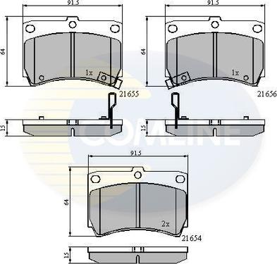 Comline CBP3245 - Kit de plaquettes de frein, frein à disque cwaw.fr