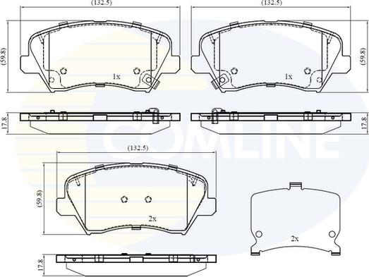 Comline CBP32408 - Kit de plaquettes de frein, frein à disque cwaw.fr