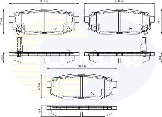 Comline CBP32488 - Kit de plaquettes de frein, frein à disque cwaw.fr