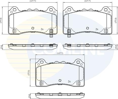 Comline CBP32424 - Kit de plaquettes de frein, frein à disque cwaw.fr