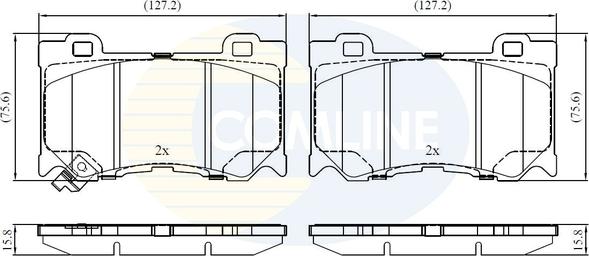 Comline CBP32428 - Kit de plaquettes de frein, frein à disque cwaw.fr