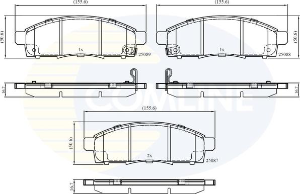 Comline CBP32427 - Kit de plaquettes de frein, frein à disque cwaw.fr