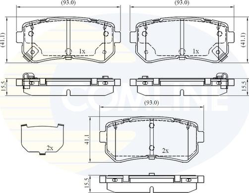 Comline CBP32530 - Kit de plaquettes de frein, frein à disque cwaw.fr