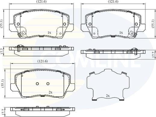 Comline CBP32526 - Kit de plaquettes de frein, frein à disque cwaw.fr