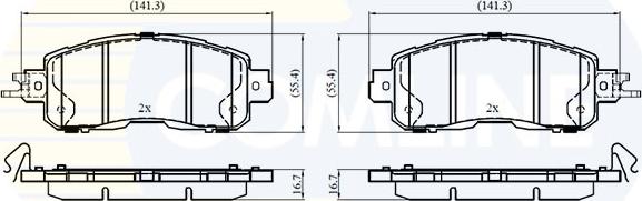 Comline CBP32573 - Kit de plaquettes de frein, frein à disque cwaw.fr