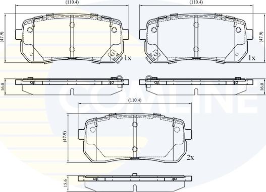 Comline CBP32693 - Kit de plaquettes de frein, frein à disque cwaw.fr