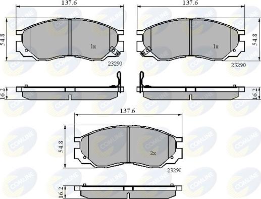 Comline CBP3269 - Kit de plaquettes de frein, frein à disque cwaw.fr