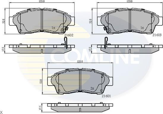 Comline CBP3260 - Kit de plaquettes de frein, frein à disque cwaw.fr