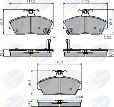 Comline CBP3262 - Kit de plaquettes de frein, frein à disque cwaw.fr