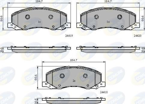 Comline CBP32003 - Kit de plaquettes de frein, frein à disque cwaw.fr