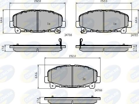 Comline CBP32010 - Kit de plaquettes de frein, frein à disque cwaw.fr