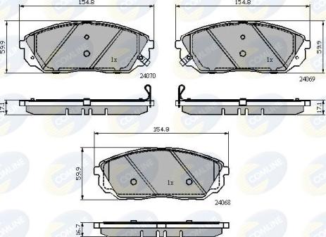 Comline CBP32013 - Kit de plaquettes de frein, frein à disque cwaw.fr