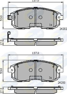 Comline CBP32025 - Kit de plaquettes de frein, frein à disque cwaw.fr