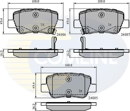 Comline CBP32026 - Kit de plaquettes de frein, frein à disque cwaw.fr