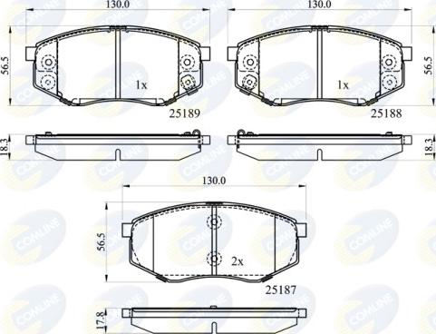 Comline CBP32194 - Kit de plaquettes de frein, frein à disque cwaw.fr