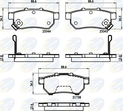 Comline CBP32146 - Kit de plaquettes de frein, frein à disque cwaw.fr