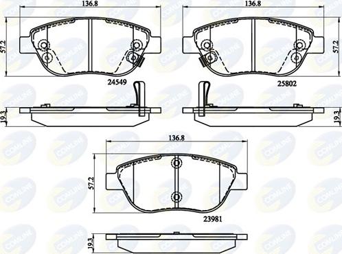 Comline CBP32141 - Kit de plaquettes de frein, frein à disque cwaw.fr