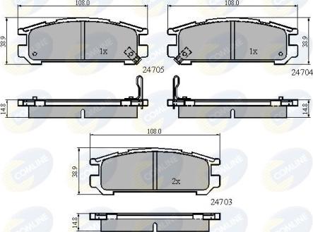 Comline CBP3218 - Kit de plaquettes de frein, frein à disque cwaw.fr