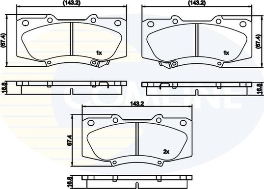 Comline CBP32137 - Kit de plaquettes de frein, frein à disque cwaw.fr