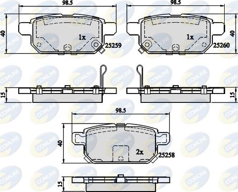 Comline CBP32128 - Kit de plaquettes de frein, frein à disque cwaw.fr