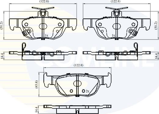 Comline CBP32857 - Kit de plaquettes de frein, frein à disque cwaw.fr