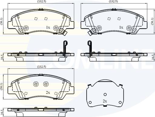 Comline CBP32866 - Kit de plaquettes de frein, frein à disque cwaw.fr